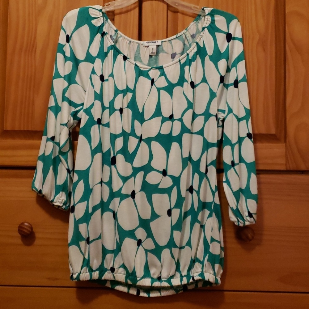 Old Navy three quarter sleeve rayon blouse